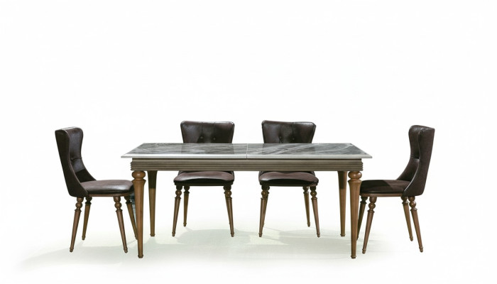 Set completo tavolo da pranzo 4 sedie Set sala da pranzo Legno Tavolo Tavoli 4 pezzi