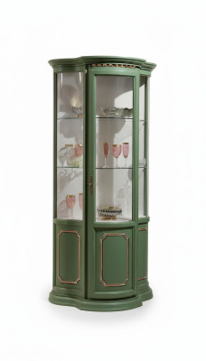 Mezzo armadio Vetrina Vetrina Vetrina in vetro Soggiorno di lusso verde Credenza