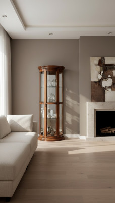 Classiche vetrine in vetro Armadio Vetrina in legno Soggiorno di lusso Marrone Madia