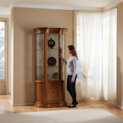 Mobile vetrina in legno di lusso Design buffet armadi marroni Mobili italiani Nuovo armadio