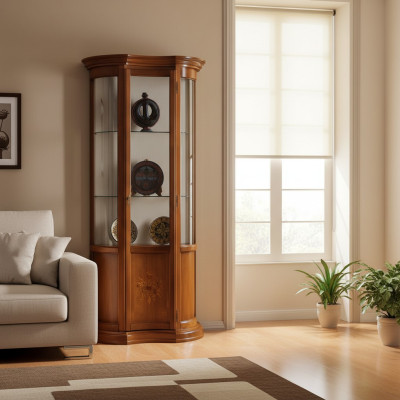Mobile vetrina in legno di lusso Design buffet armadi marroni Mobili italiani Nuovo armadio