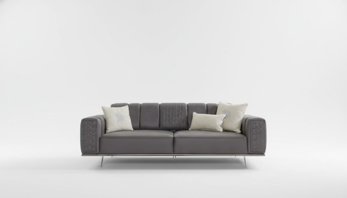 Divano XXL a 4 posti di lusso, designer, divano lussuoso, imbottitura, mobili italiani.