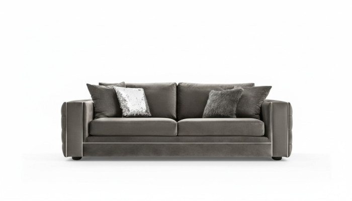 Divano di alta qualità a 4 posti, divani imbottiti, divano design, divano di lusso Chesterfield.