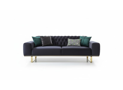 Moderne Sofa 4 Sitz Design Wohnzimmer Polster Holz Polster Moderne Luxus
