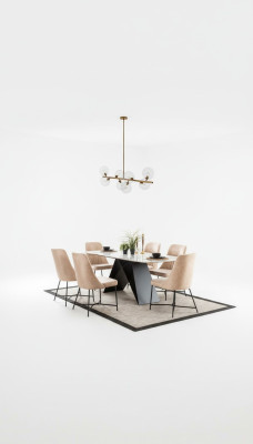 Set da pranzo gruppo di mobili tavolo da pranzo 6x sedia set 7 pezzi