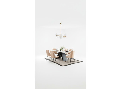 Set da pranzo gruppo di mobili tavolo da pranzo 6x sedia set 7 pezzi