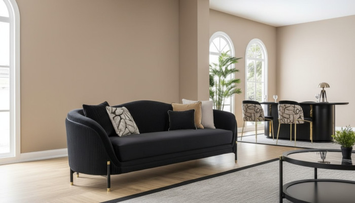 Divano di lusso a due posti in stoffa per il soggiorno Design moderno Divani Imbottiti Nuovi