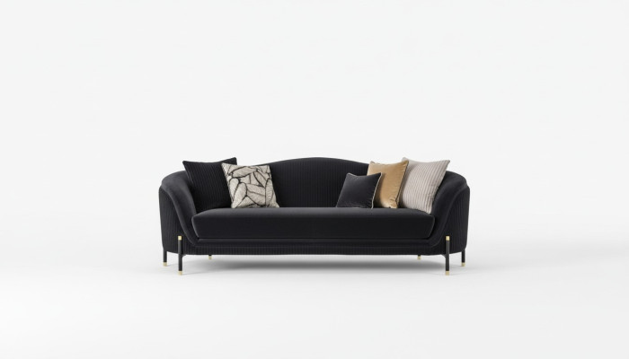 Divano di lusso a due posti in stoffa per il soggiorno Design moderno Divani Imbottiti Nuovi