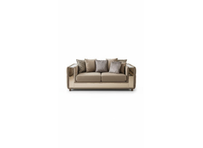 Divano Chesterfield 4 posti Soggiorno Design Moderno Blu Divani Tessuto Canapè