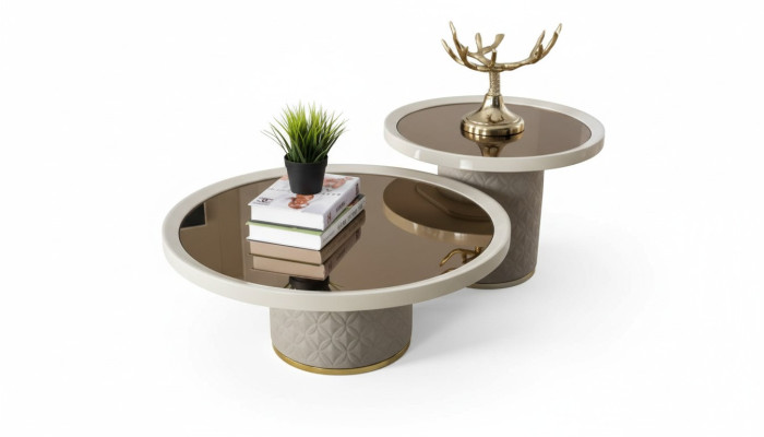 Tavolino da salotto di design di lusso moderno in legno per il soggiorno. Nuovo.