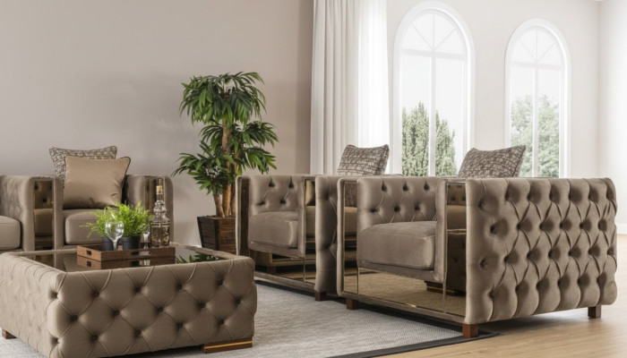 Sedia di lusso Chesterfield in stile classico da un posto, arredamento divano sofà 1 posto.