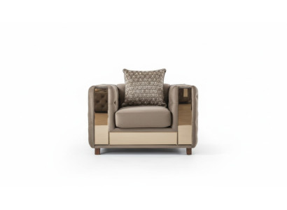 Sedia di lusso Chesterfield in stile classico da un posto, arredamento divano sofà 1 posto.