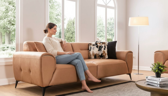 Divano di lusso a 3 posti design moderno per il soggiorno, nuovi divani imbottiti.