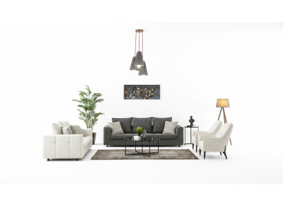 Set di divani di lusso moderno 3+2+1+1 posti, design divano sofà sofa.