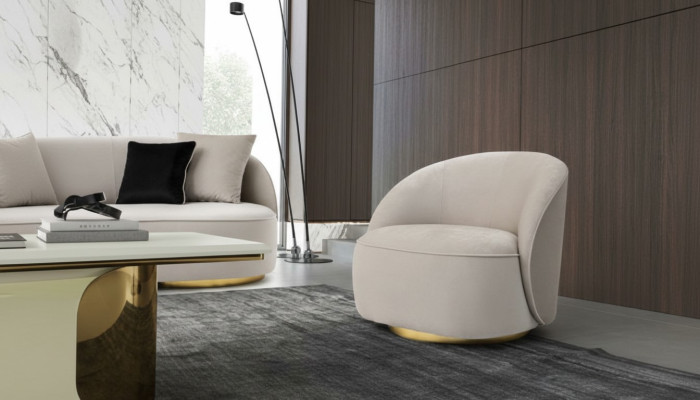 Poltrona Design moderno da una piazza Arredamento soggiorno Divano monoposto