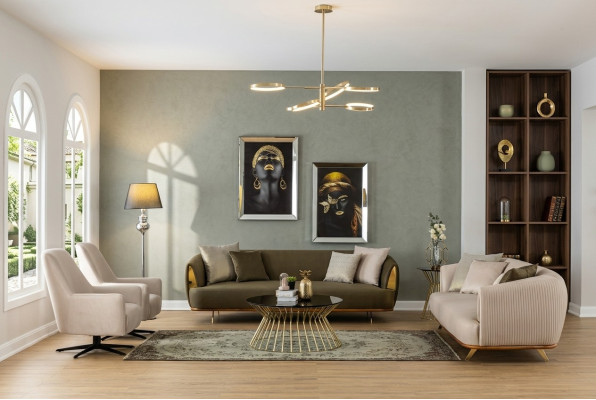 Set di divani di lusso moderno 3+2+1 posti Design divani a tre posti con divani