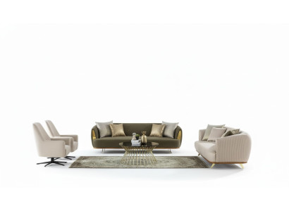 Set di divani di lusso moderno 3+2+1 posti Design divani a tre posti con divani