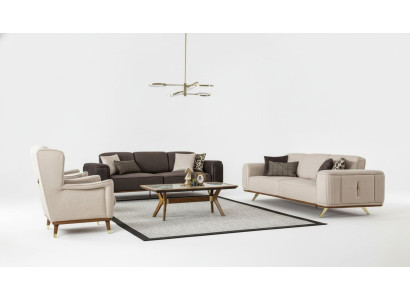 Set di mobili per divano di lusso con divano da designer 4 pezzi.