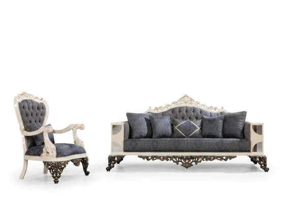 Divano componibile 3+1 posti Set divani di design Sofà imbottito Relax Classico Divano nuovo