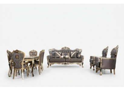 Set divano 3+1+1 posti di design divani imbottiti divani relax classici.