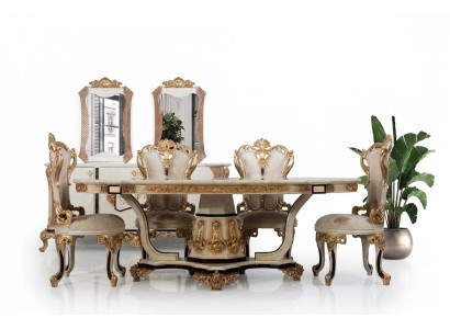 Set di sedie di lusso 6x, gruppo da pranzo, sedie da sala da pranzo, classico poltrona  Set di sedie di lusso 6x, set da pranzo, sedie da sala da pranzo, poltrona classica