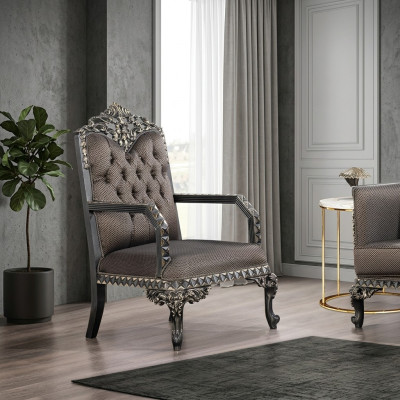 Poltrona classica ad un posto, poltrona di lusso, arredamento soggiorno, divano monoposto.