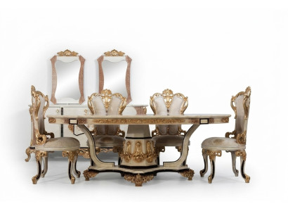Classico lusso tavolo legno tavoli barocco rococò stile antico sala da pranzo soggiorno nuovo