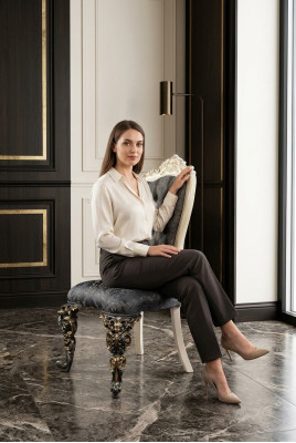 Classico poltrona Chesterfield da trono, sedia da pranzo di design lusso, singolo_posto.