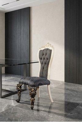 Classico poltrona Chesterfield da trono, sedia da pranzo di design lusso, singolo_posto.