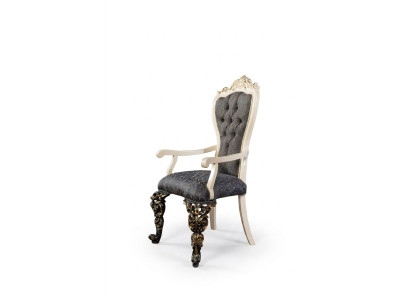Sedia classica 1x poltrona da sala da pranzo Lounge Club con braccioli di lusso nuova