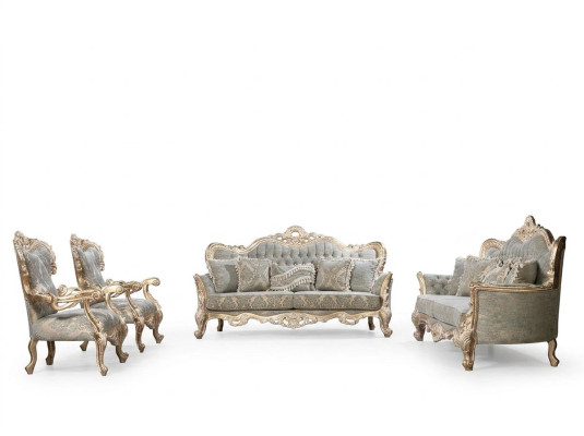Chesterfield set di divani 3+3+1+1 Tavolino da salotto Divano classico Posto a sedere imbottito