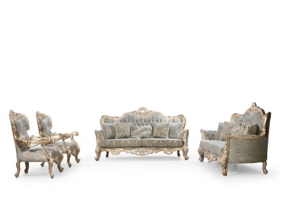 Chesterfield set di divani 3+3+1+1 Tavolino da salotto Divano classico Posto a sedere imbottito