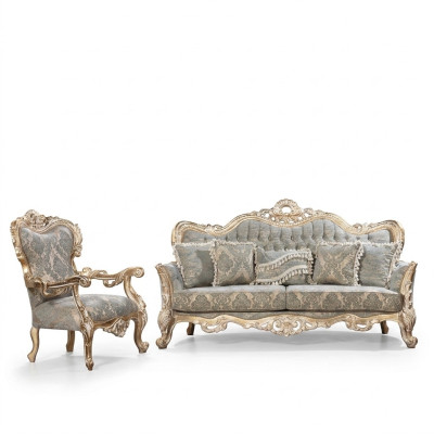 Set di divani classici di lusso, poltrone, 3+1 posti, Chesterfield per il soggiorno.
