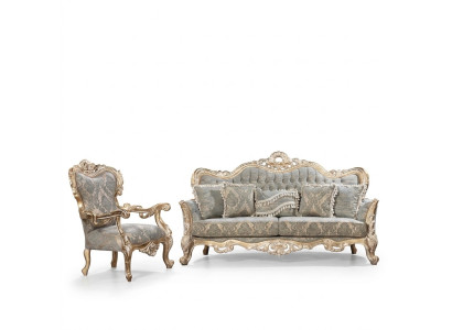 Set di divani classici di lusso, poltrone, 3+1 posti, Chesterfield per il soggiorno.