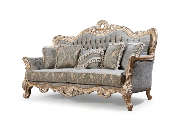 Chesterfield divano a 3 posti, divano design di lusso in tessuto per divani imbottiti