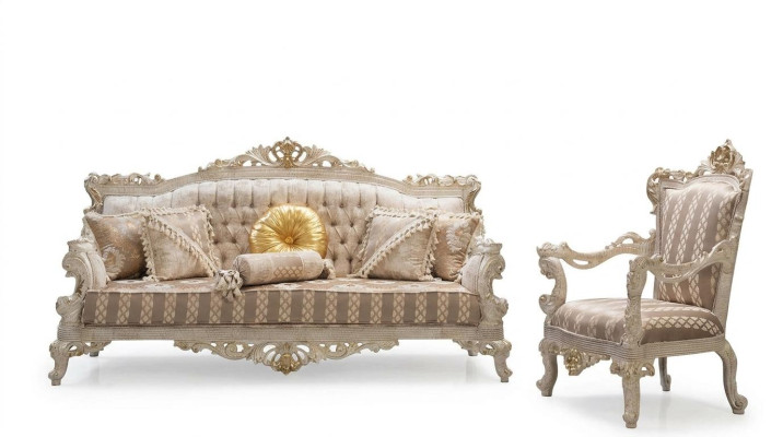 Set di divani classici di lusso, poltrone per il salotto, insieme da 3+1 posti Chesterfield