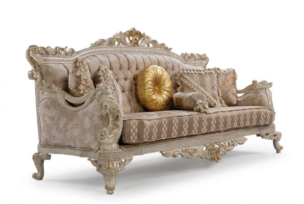 Chesterfield divano a 3 posti design di lusso divani imbottiti in stoffa tessile nuovi.