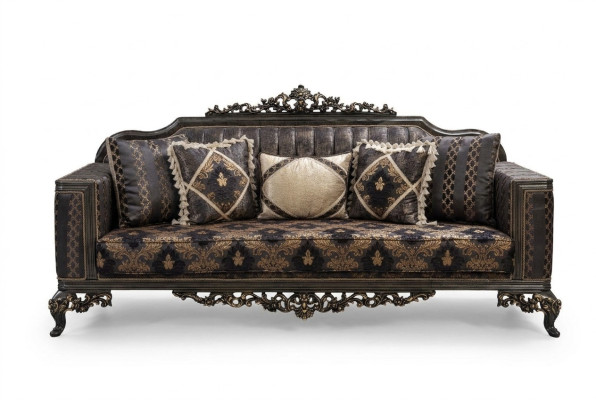 Chesterfield divano a 3 posti, divano design di lusso, divani imbottiti in tessuto, nuovi.
