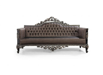 Divano design a tre posti di lusso, divano imbottito Chesterfield a tre posti.