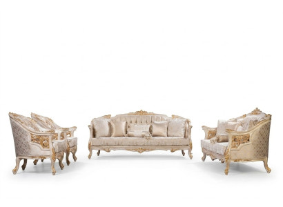 Set di divani di lusso Chesterfield, divano 3 posti + 3 posti + 1 posto + 1 posto, gruppo di design a 4 pezzi. Nuovo