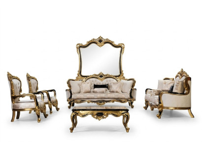 Divano Chesterfield Barocco Set divano 5 pezzi Soggiorno 3 + 3 + 1 + 1 Sedile Tavolino.