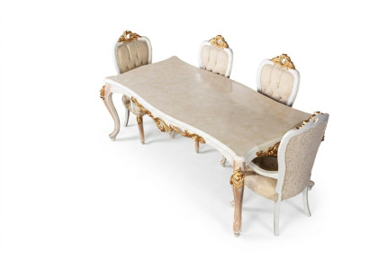 Tavolo di lusso classico in legno stile barocco rococò antico soggiorno e sala da pranzo.