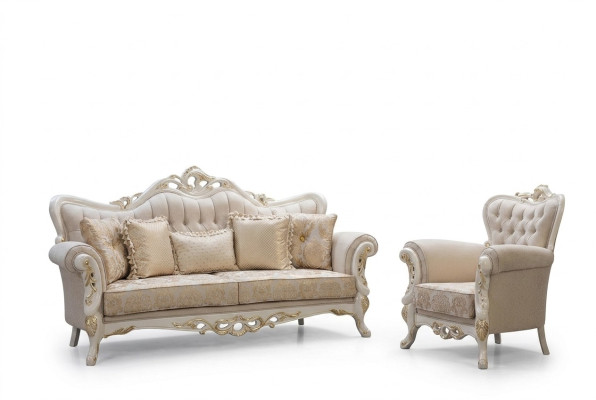 Divano a 3 + 1 posti, set di divani di design, divano imbottito, divani classici ed eleganti.
