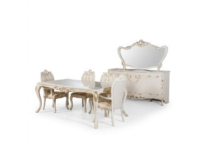 Set da pranzo Tavolo + 4 sedie Set di sedie da pranzo Tavoli Gruppo 5 pezzi.