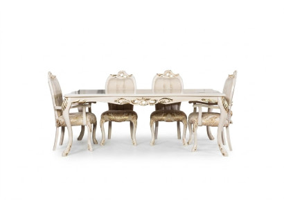Tavolo da pranzo classico beige design tavolo legno mobili soggiorno