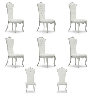 Chesterfield poltrona sedie complete 6x set posti tessuto.