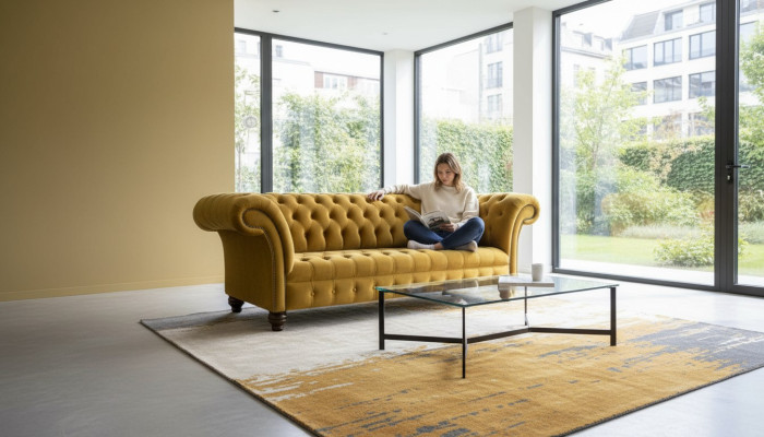 Chesterfield divano 3 posti design divano imbottito divani divani tessuto