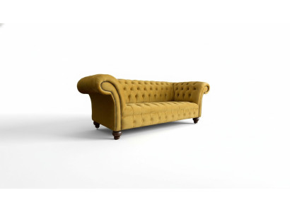 Divano Chesterfield di lusso 2x 2 posti in tessuto moderno Nuovo set di divani