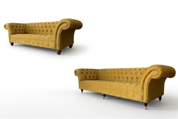 Sofà 3 posti + 2 posti Set di divani Design Sofas Divani imbottiti Chesterfield