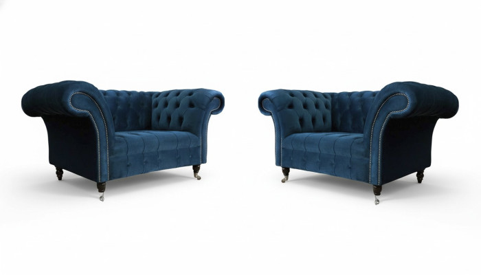 Poltrona Chesterfield Set di mobili 2x poltrona singola Set poltrona di lusso Divani 2 pz.